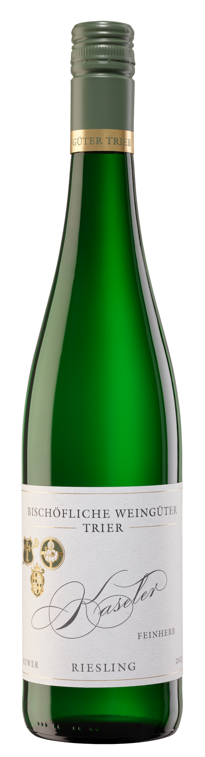Ausgezeichnet in Gold. 12 Flaschen Kaseler Riesling feinherb 2023